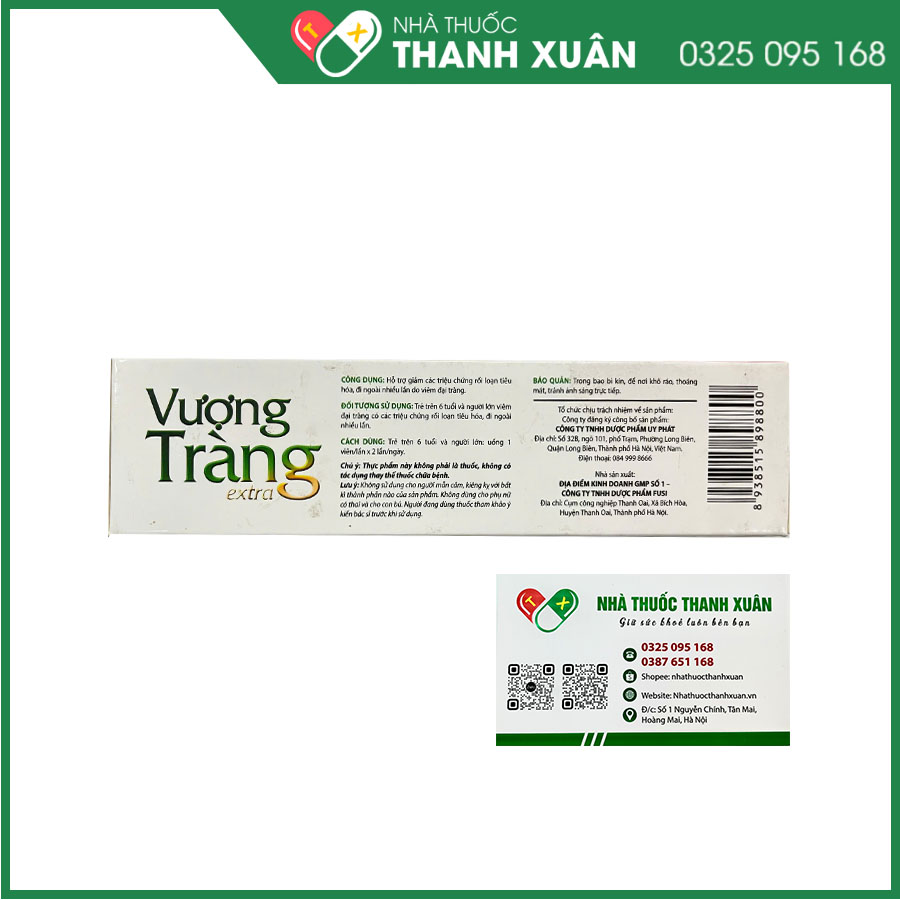 Vượng tràng Extra - Hỗ trợ giảm các triệu chứng rối loạn tiêu hoá